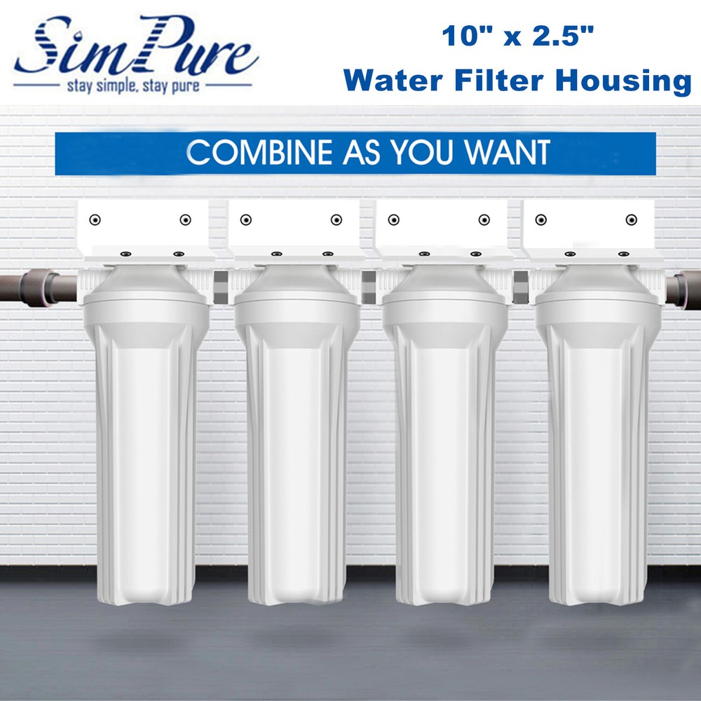 10 Inch Whole House Water Filter Housing Filtration System 10" x2.5" Cartridge