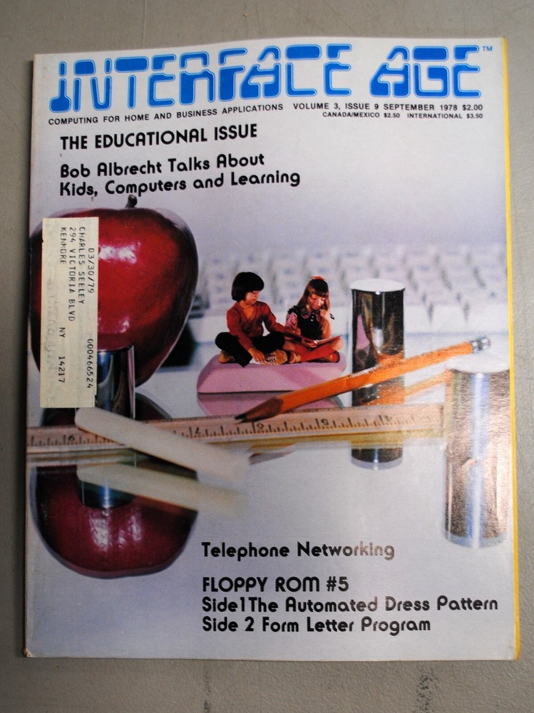 Historic Interface Age September  1978  Vol 3 Issue 9 Ships Worldwide