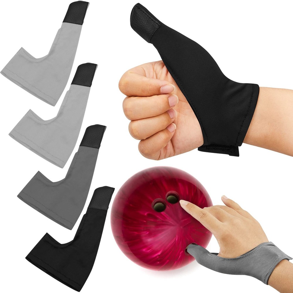 6 Pcs Bowling Thumb Saver Protector Compact and Lightweight One Size, Black