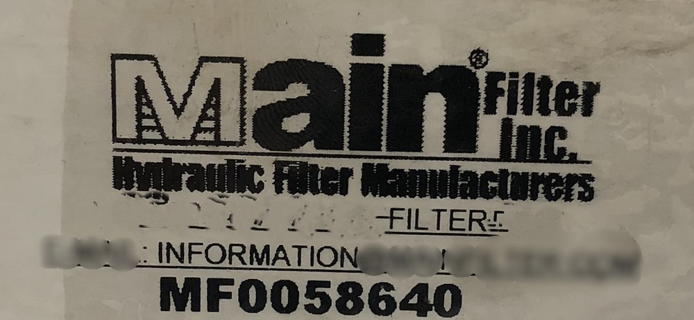 Main Hydraulic Filter MF0058640 NOS