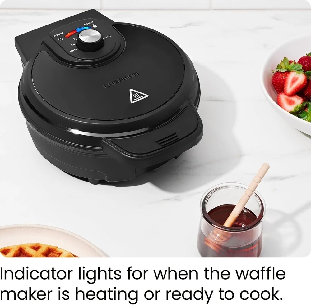 Mess-Free Belgian Waffle Maker: Nonstick Plates & Programmable Settings Included
