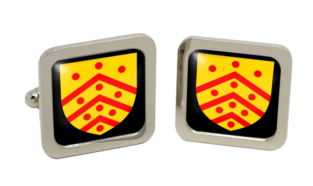 Gloucester (England) Square Cufflink in Chrome Box