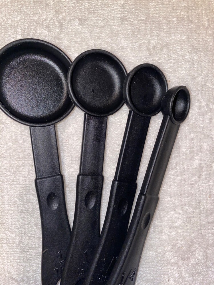 Measuring Cups and Spoons set, 8 piece black