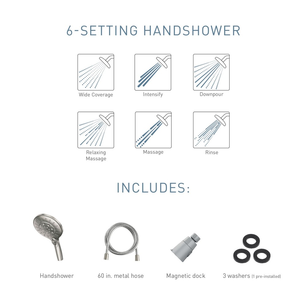 Moen 26112 Engage 2.5 GPM Multi Function Hand Shower Package