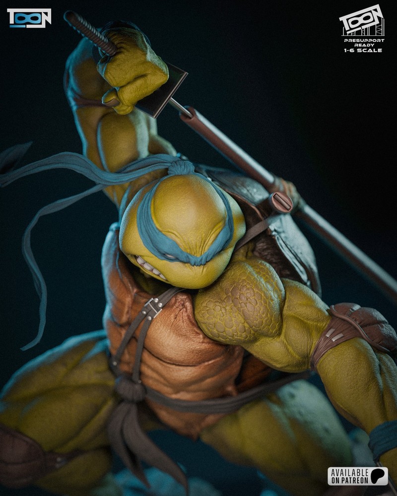 Leonardo TMNT Statue 3D Printed Kit Unpainted/Unassembled