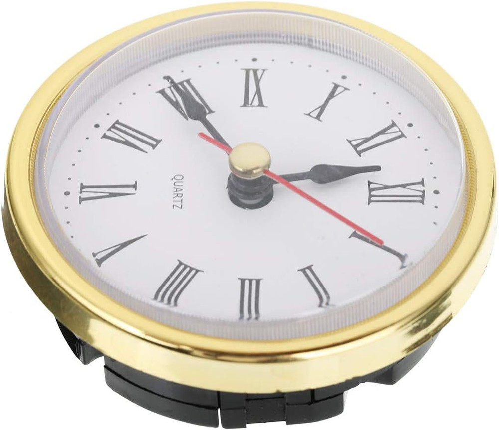 Classic Clock Movement 2-1/2 (65Mm) round Roman Numeral Quartz Clock Insert with