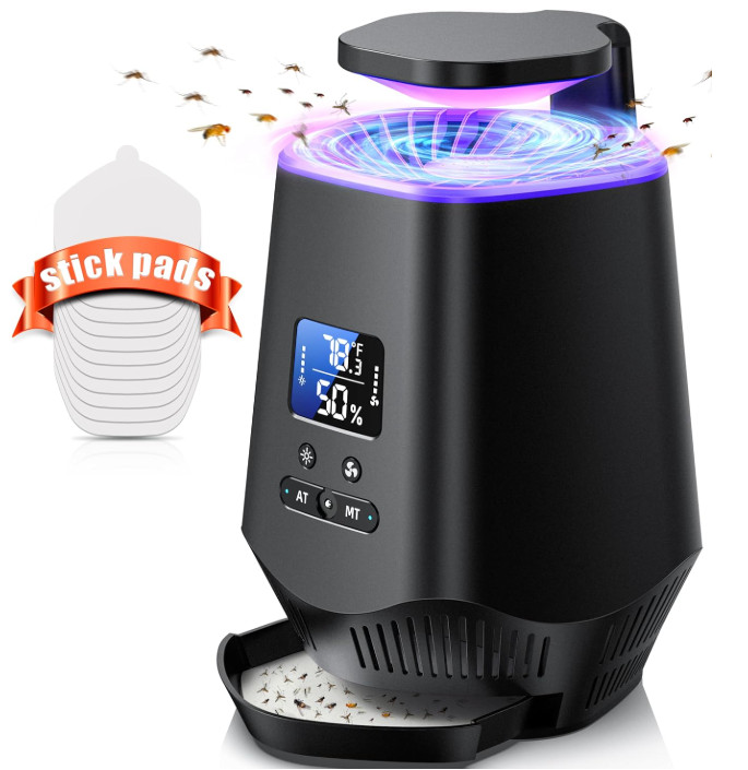 Indoor fruit fly trap with temperature & humidity sensor, includes 10 sticky boa