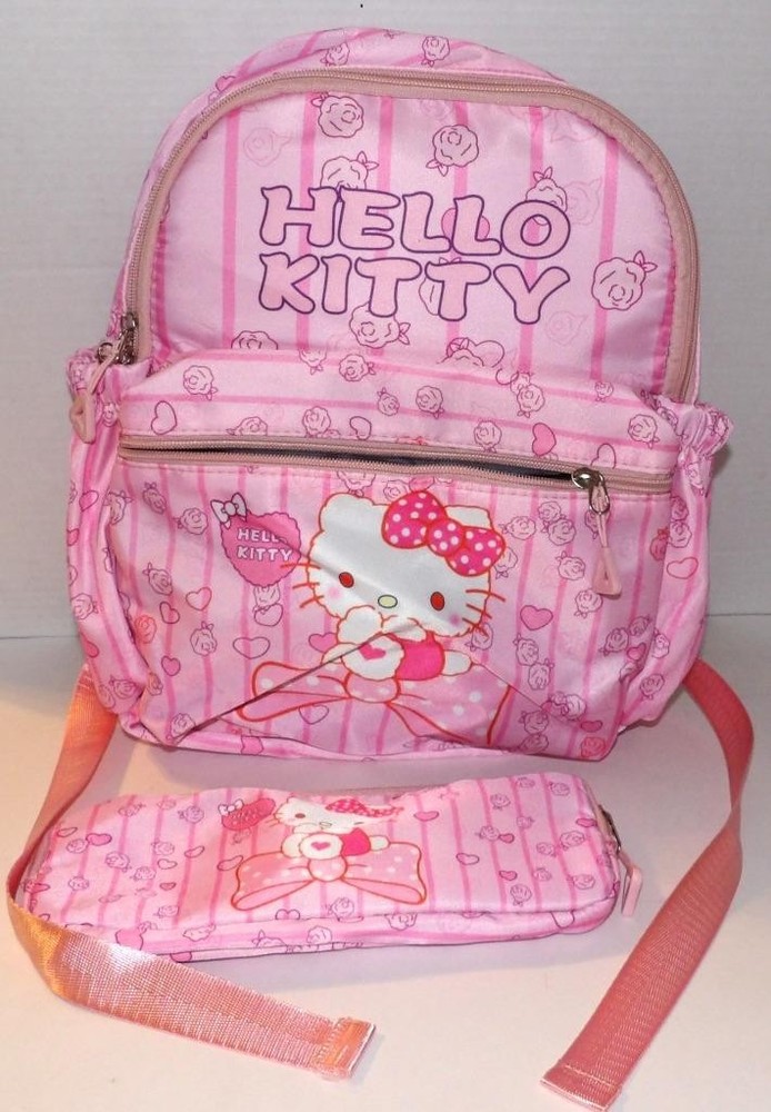 Sanrio Hello Kitty Lt Pink BACKPACK & PENCIL HOLDER