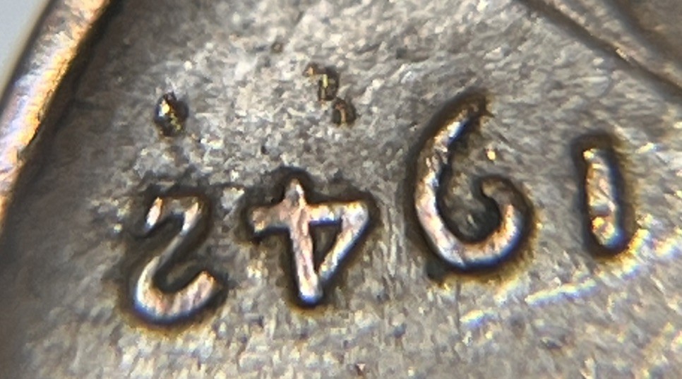 1942 Wheat Penny Error Deformed 2 Date Error