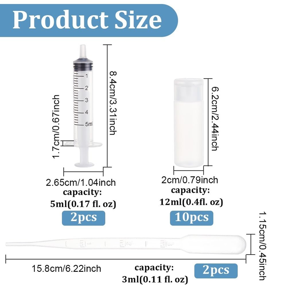 10 Pack 12ml Small Plastic Flip Cap Sample Bottle Empty Refillable Travel Vial