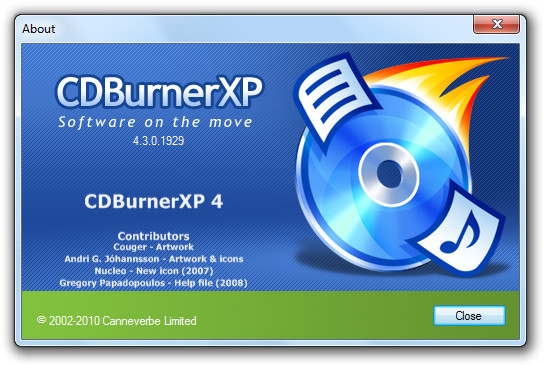 CDBurnerXP CD DVD burning software for Windows