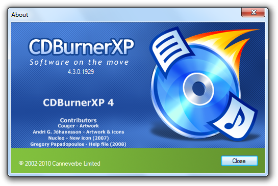 CDBurnerXP CD DVD burning software for Windows