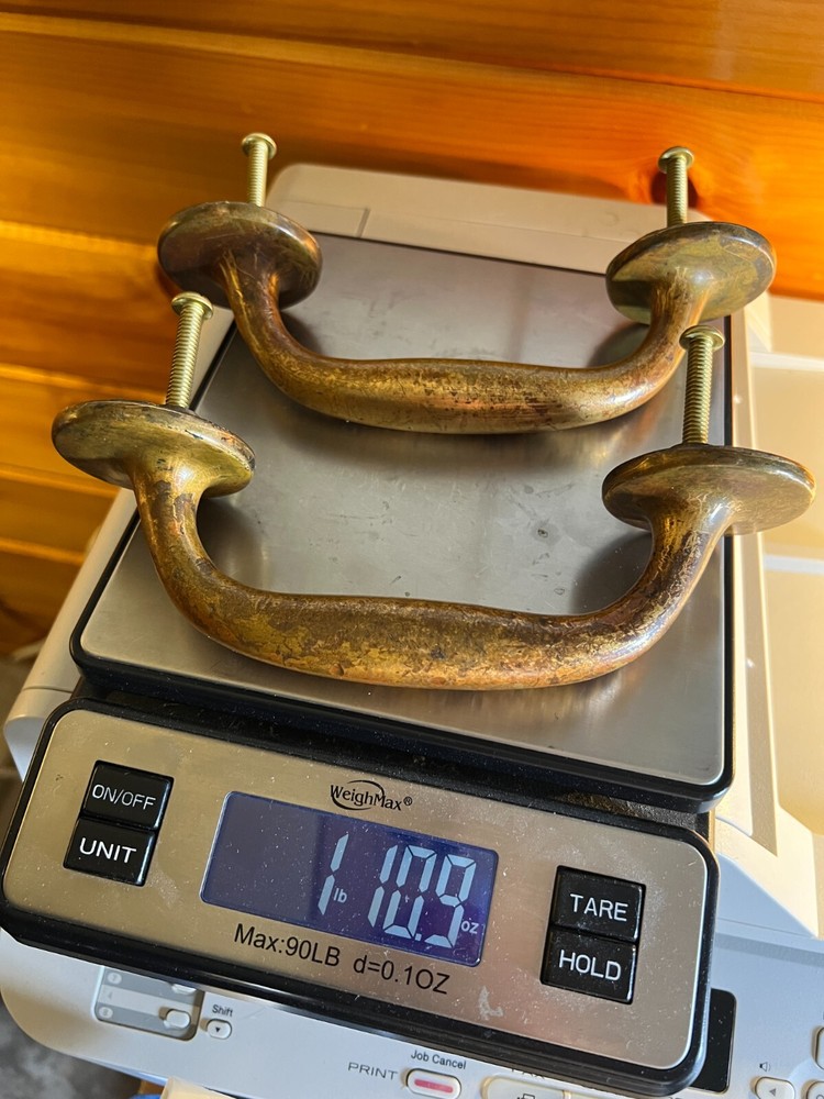 Large Heavy Duty Antique Brass Bronze Dummy Door Pull Pulls Handle Handles Set