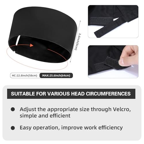 Chef Skull Cap – Adjustable & Breathable Mesh Chef Hats for Men One Size Black