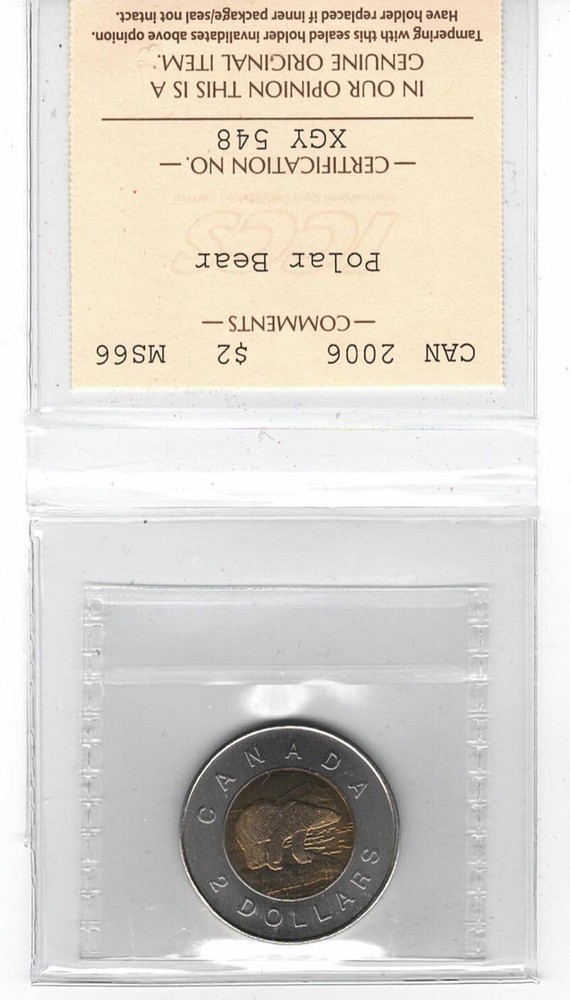 2006 Canada $2 - ICCS MS66 - XGY 548