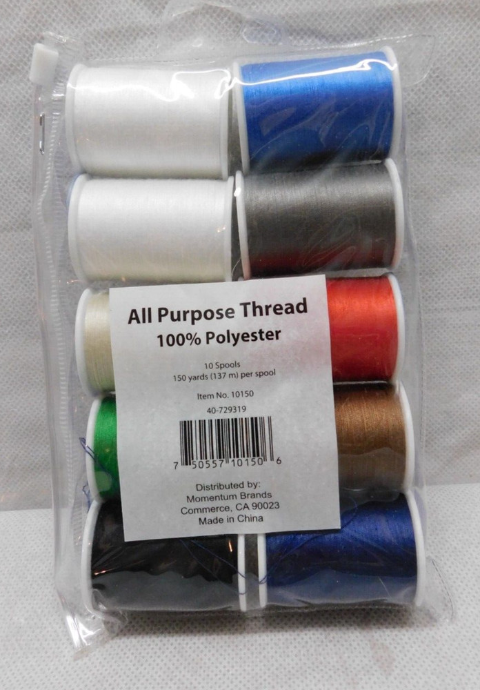 Spools All Purpose Thread Assorted Colors 10 Pack