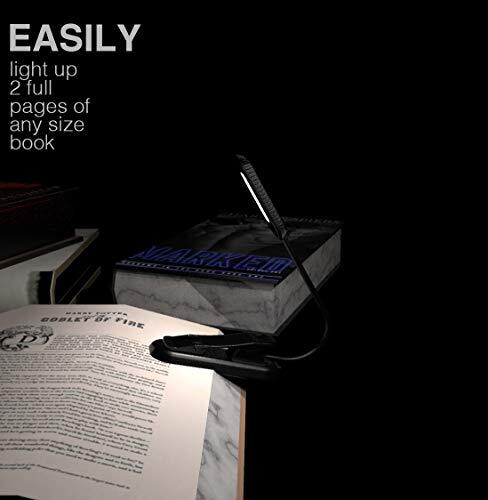 Book Light, 12 LED USB Rechargeable Reading Light with 3-Level Brightness for