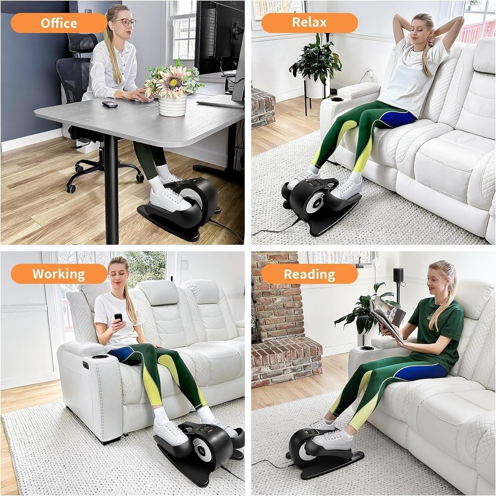 AODI Mini Motorized Under Desk Elliptical Stepper Machine with Remote Display