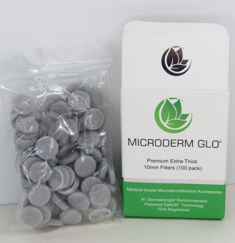 NEW Microderm GLO System Premium Extra-Thick 10mm Filters 100 Microdermabrasion