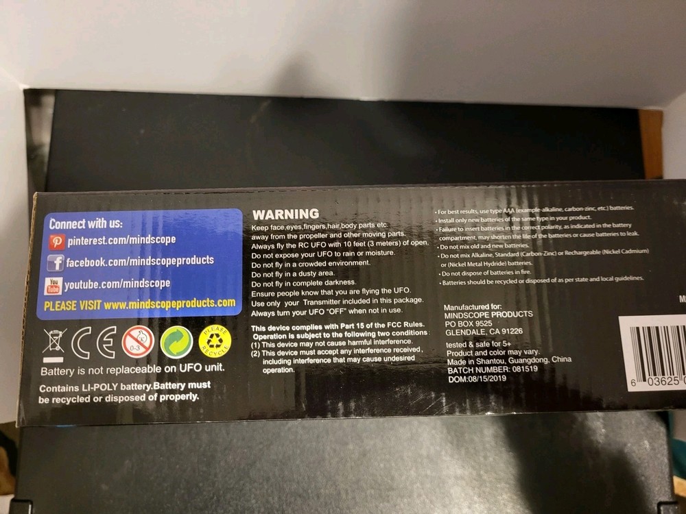 MINDSCOPE SKY LIGHTER MICRO UFO INFRARED REMOTE CONTROL MINI DRONE - Blue