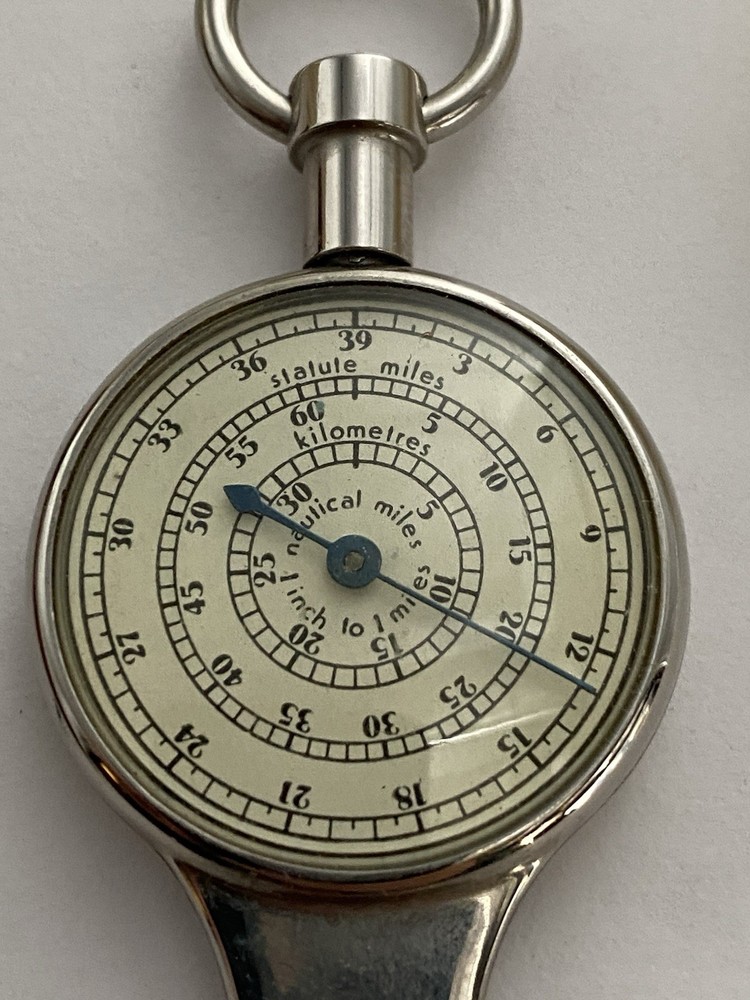 Vintage German Map Measuring Tool Compass w/ring w/Case ~