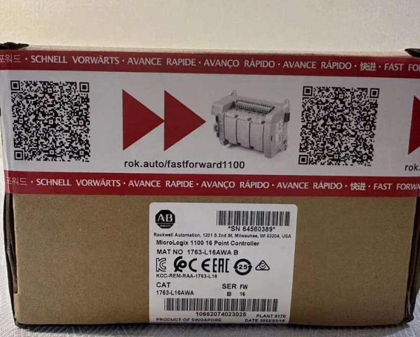 New Sealed Allen Bradley 1763-L16AWA SER B MicroLogix 1100 16 Point Controller