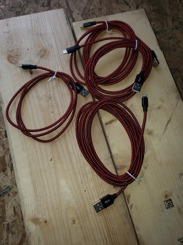 iPhone Charger 4 Pack 3FT, (2)6FT, 9FT USB Lighting Cable Nylon Braided