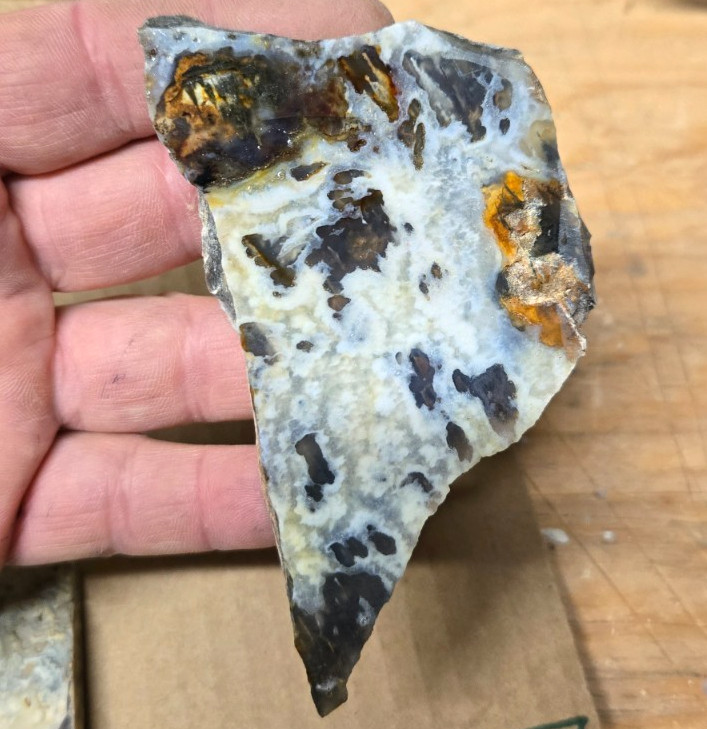 Assorted Agates, THICK Trimmed Cabochon Slabs Preforms 7 Pcs, Flat 121