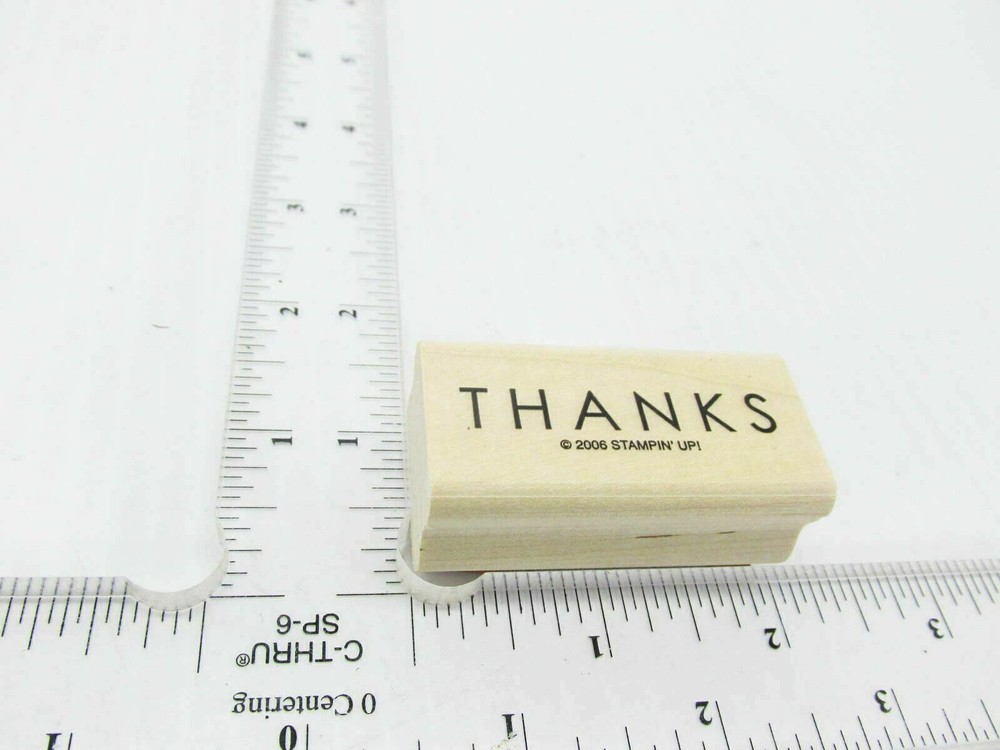 All Cap Simple Thanks Rubber Stamp - Stamp Set E53