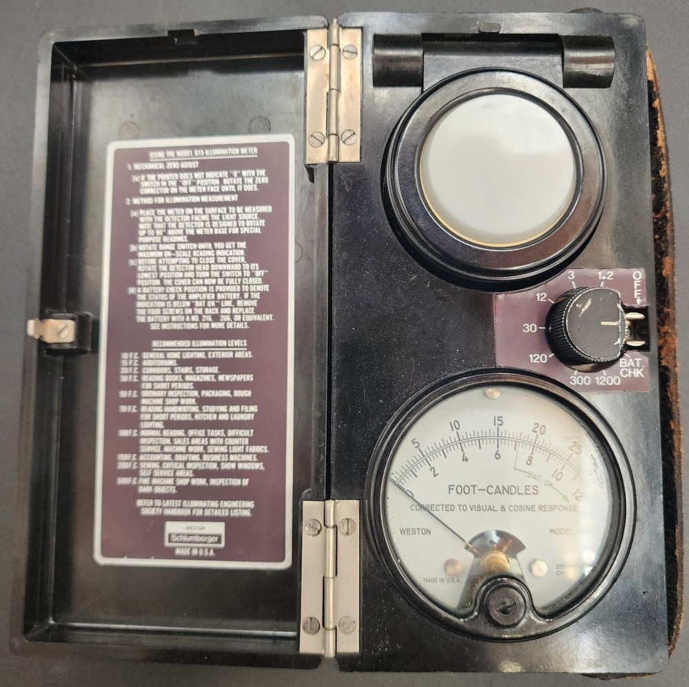 Weston Schumberger Model 615 Illumination Light Meter: Tested & Working