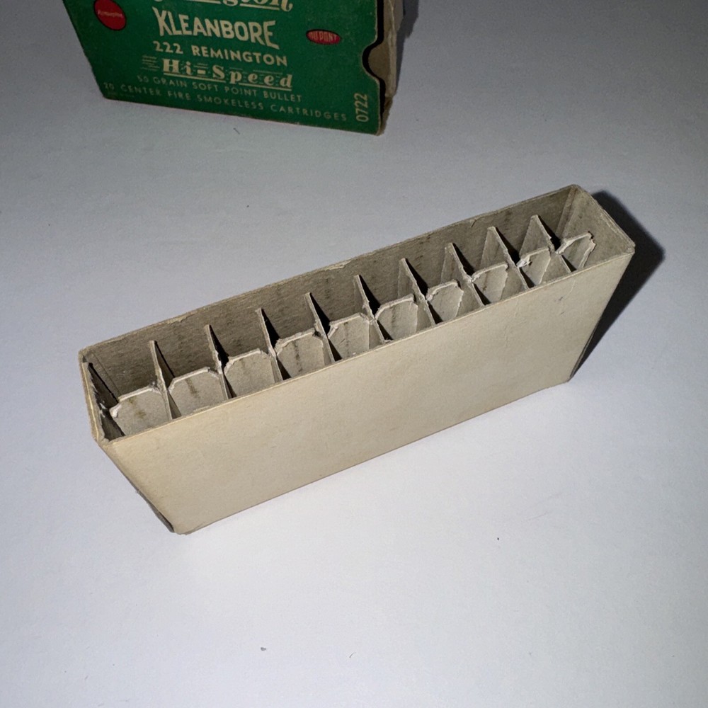 Empty Ammo box Remington Kleanbore 222 Remington