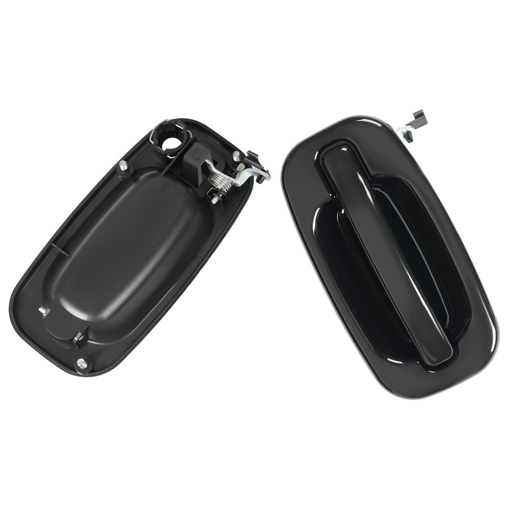 2Pc Front Outer Door Handle Set For 1999-2007 Chevy Silverado 1500 Glossy Black