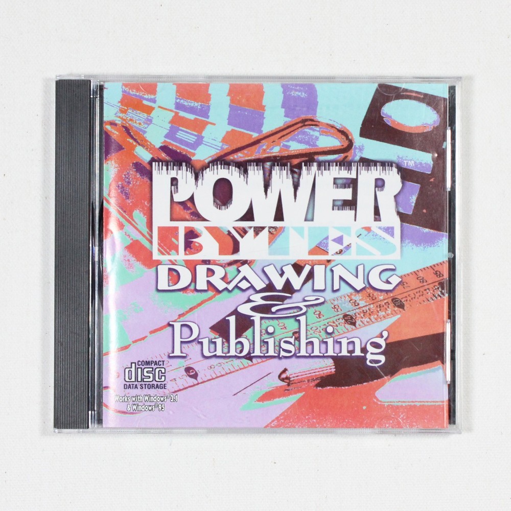 Power Bytes: Drawing & Publishing (PC, 1996) Digital Impact, CD-ROM - Mint Disc
