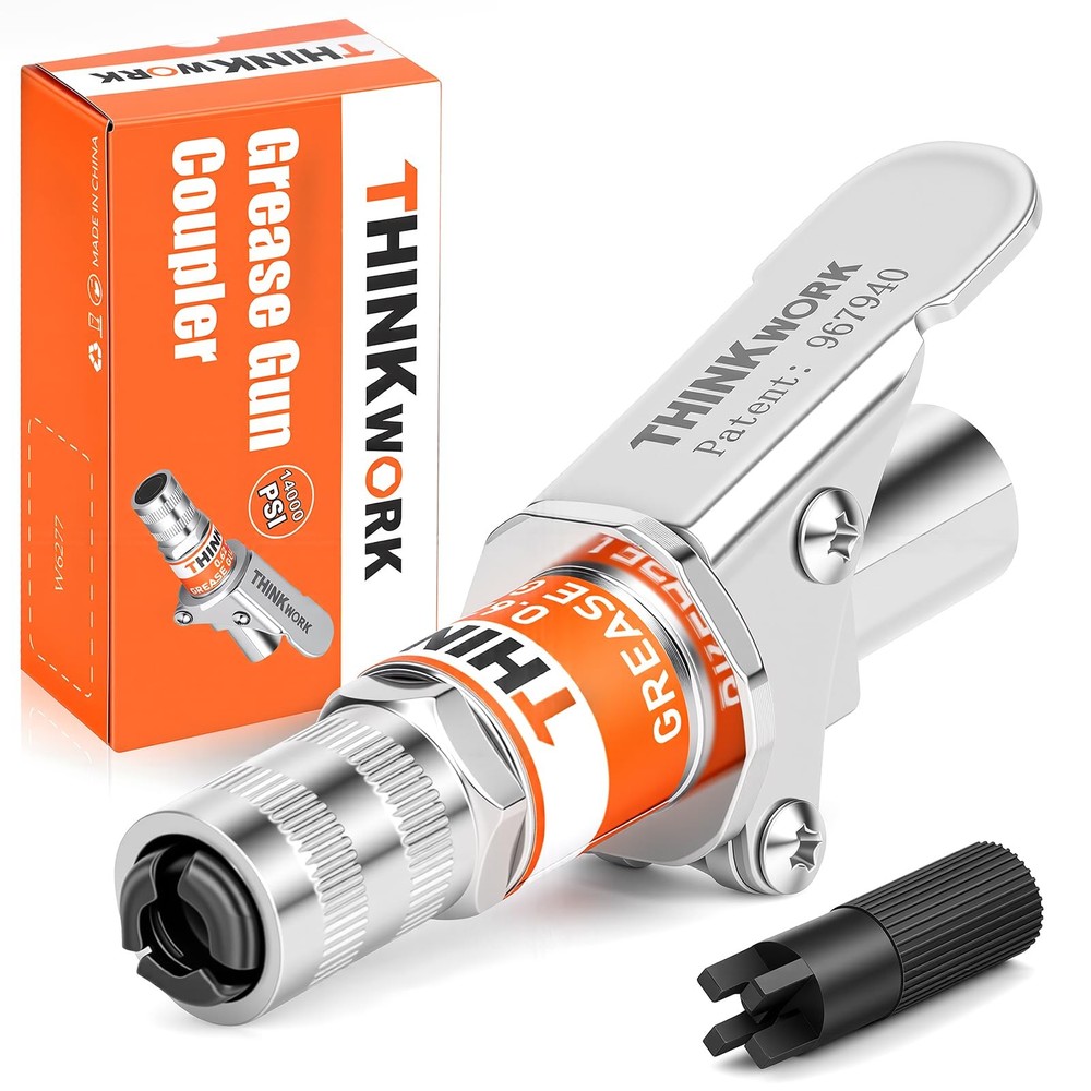 THINKWORK Grease Gun Coupler, Strong Lock on Greases Couplers with...