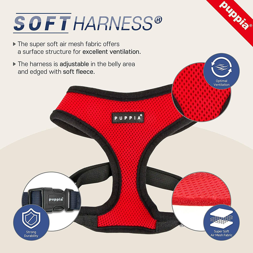 Authentic Soft Harness, Grey, Medium