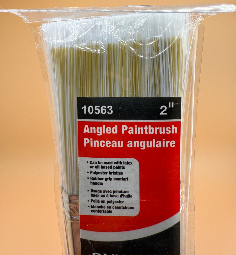 12 Pack Dynamik 2" Angled Paintbrushes Little to No Angle, Great Value Bulk Set