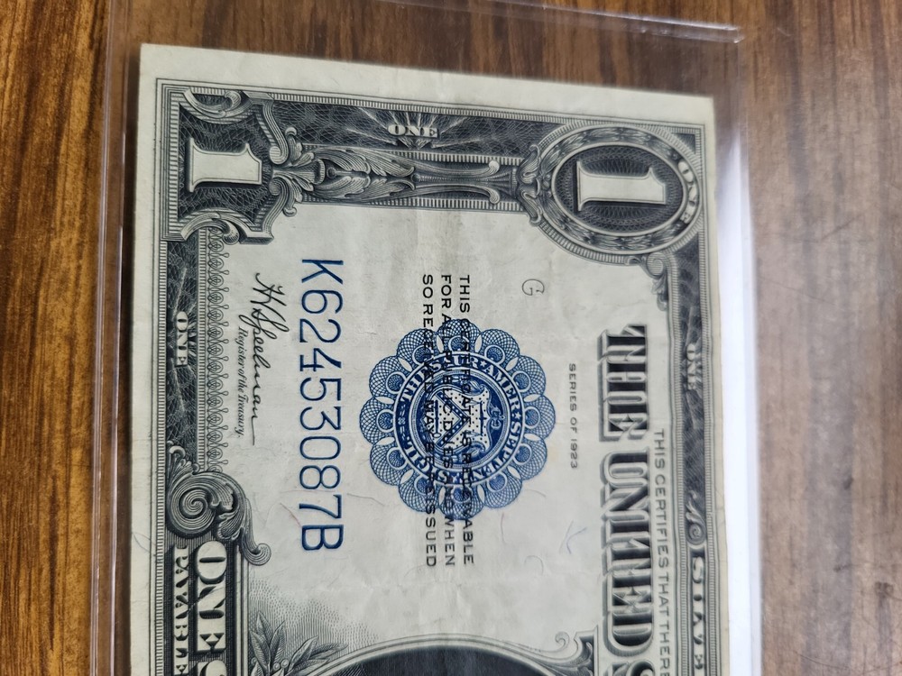 1923 $1 ONE DOLLAR “HORSE BLANKET” SILVER CERTIFICATE LARGE SIZE NOTE