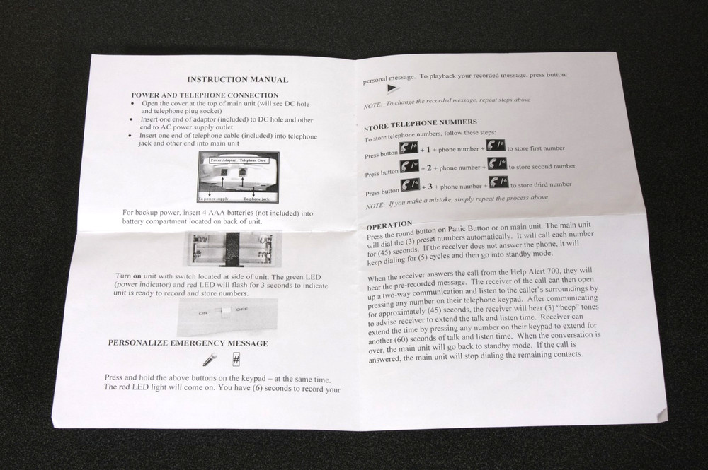 ATS Senior Help Dialer 700 Alarm Alert Panic PLEASE READ
