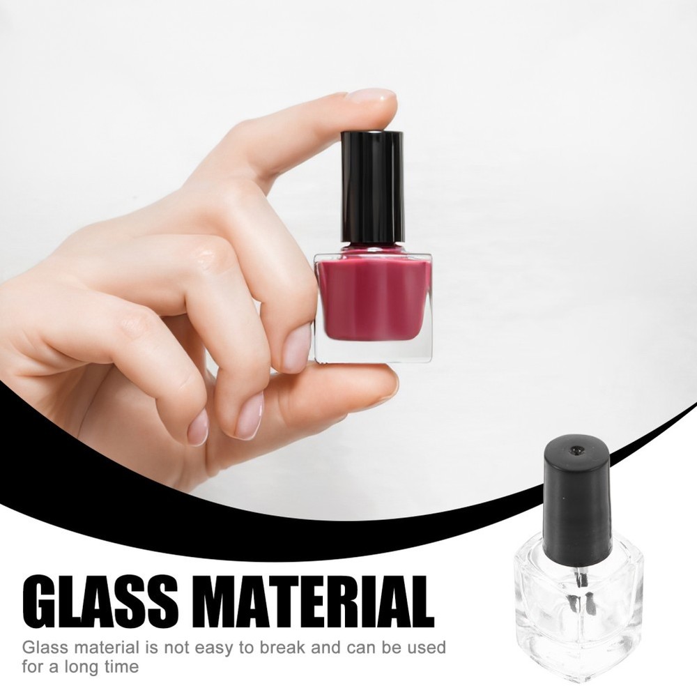5 Pcs/pack Transparent Square Bottle Bulk Empty Polished Clear Containers