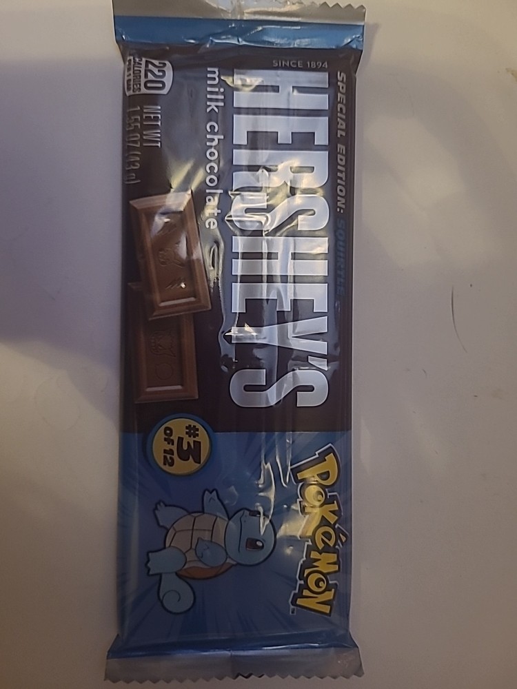Special Edition Pokemon Hersheys Chocolate Bar #3 Squirtle