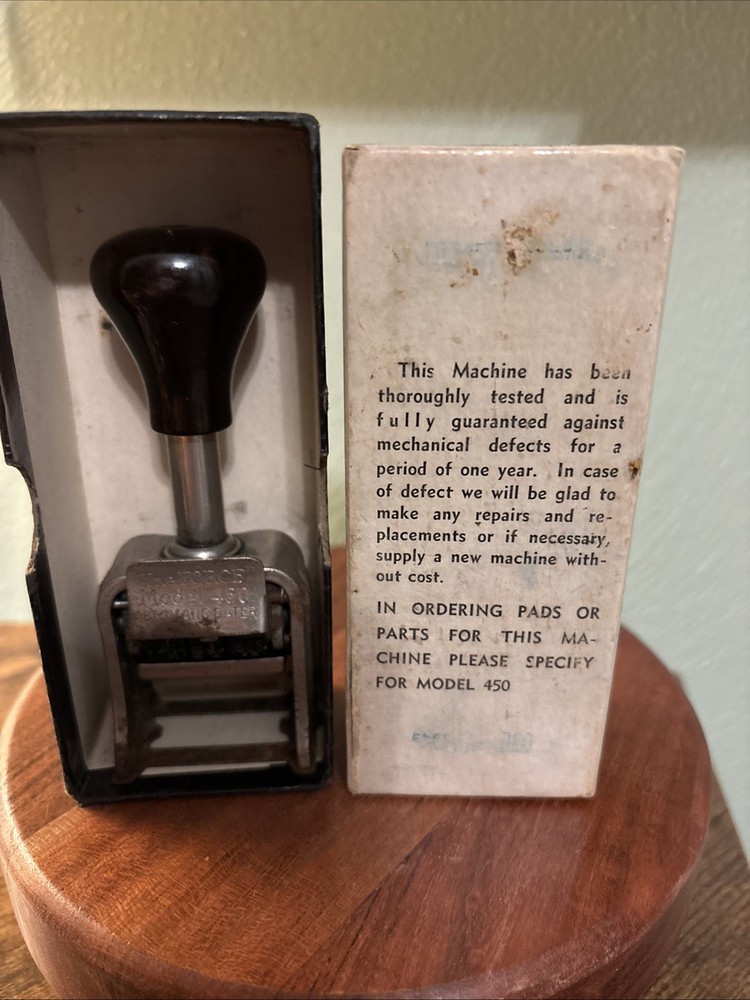 Vintage Roberts "The FORCE Darting Machine Mod. 450 Numbering Machine