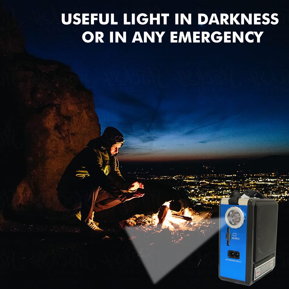 Technical Pro Rechargeable Bluetooth Speaker with Wired Headset Mic & LED Light