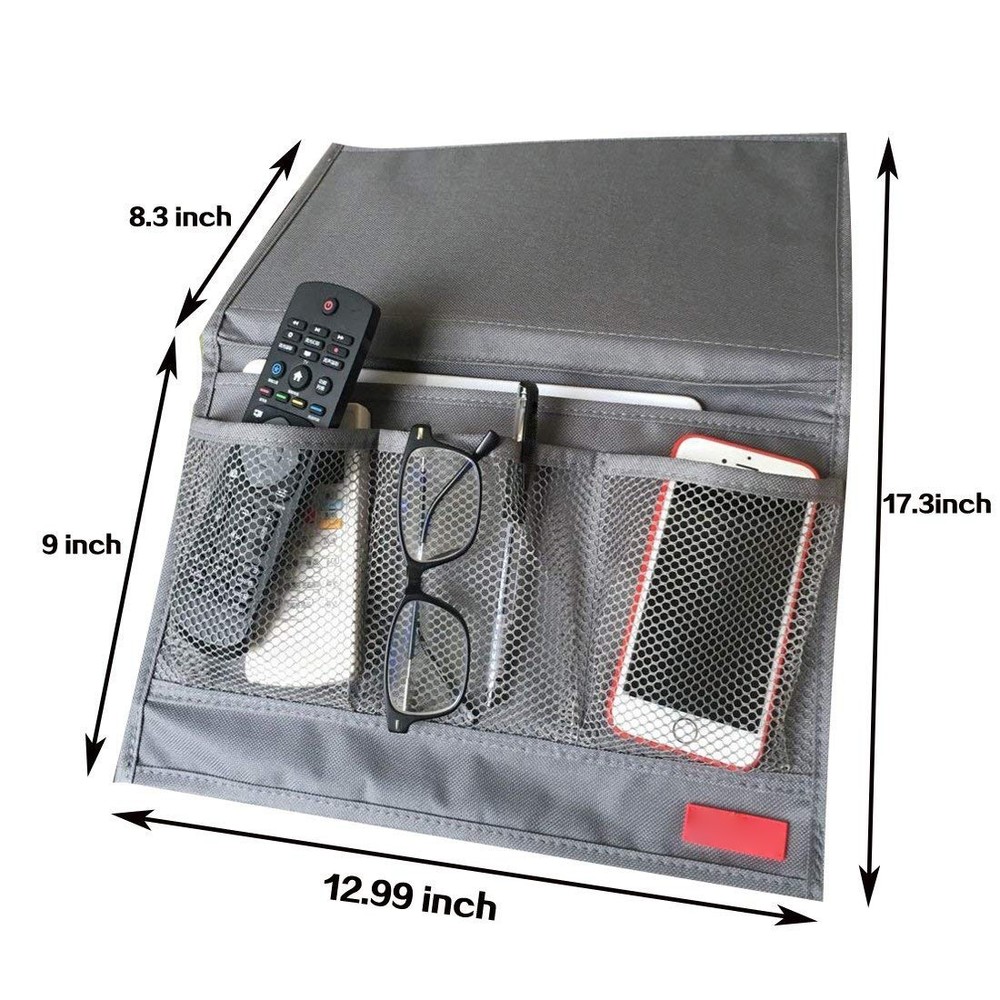 Wall Mount Organizer, Keeps Phone Tablet Remote Handy, Grey