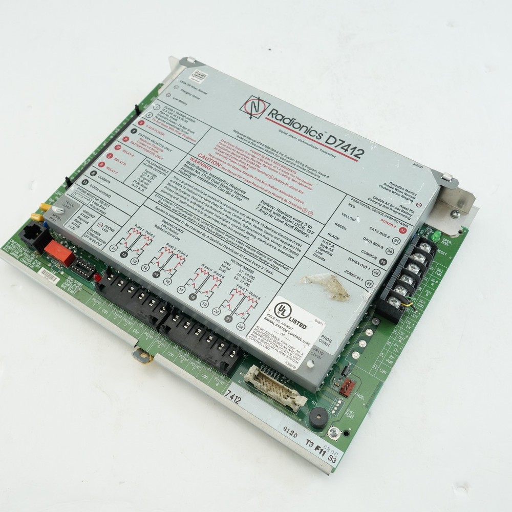 Radionics D7412 Security Digital Alarm Communicator Transmitter Panel UNTESTED