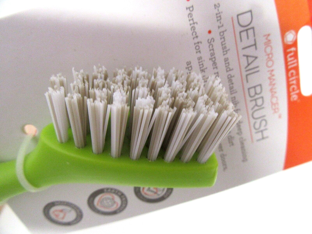 Full Circle Micro Manager Detail Brush Kitchen Bath Grout Scraper - 2 PACK