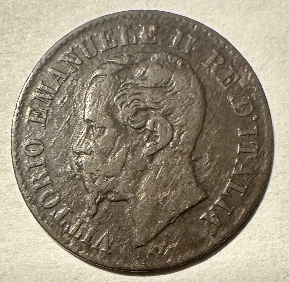 1867-M Italy 2 Centesimi, VF