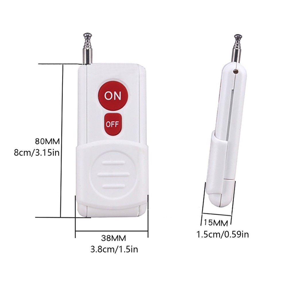 1 Set 433MHz Remote Control Relay Switch 500m Long Range Wireless Remote Switch