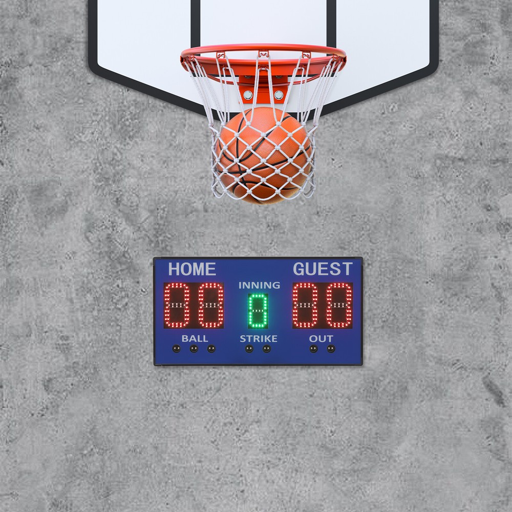 Electronic Baseball Scoreboard High-Light Digital Scoreboard w/ Remote Blue