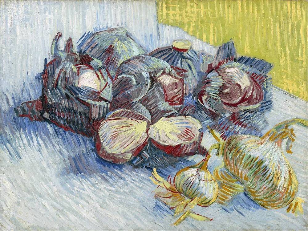 red cabbages onions Vincent van Gogh Tile Mural Kitchen Backsplash Ceramic 10x8