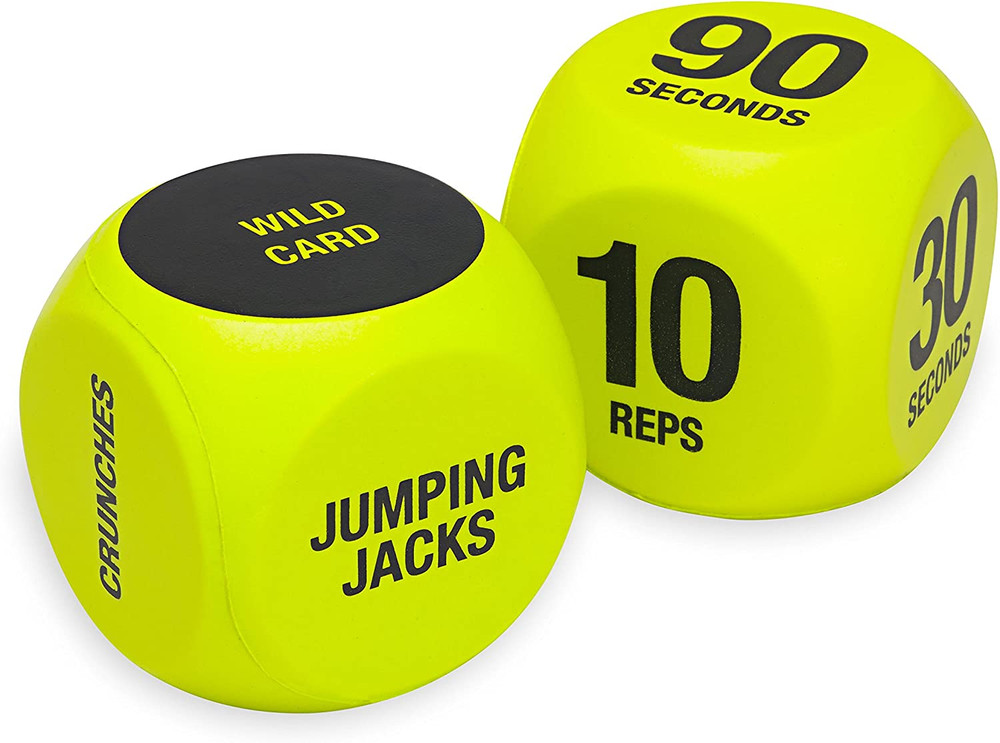 Exercise Dice (6-Sided) - Game for Group Fitness & Exercise Classes - Includes P